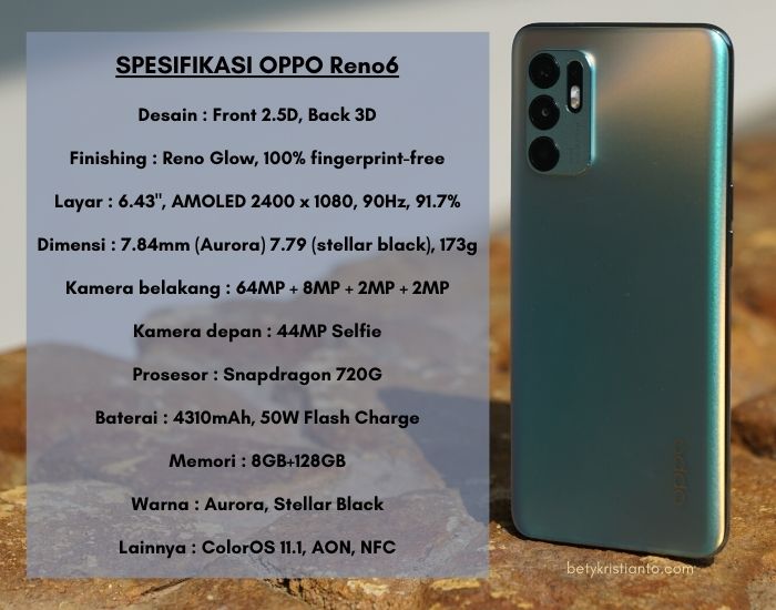Spesifikasi OPPO Reno6