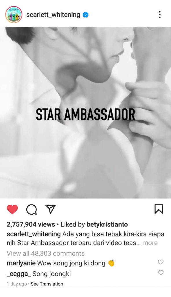 Poster model terbaru Scarlett