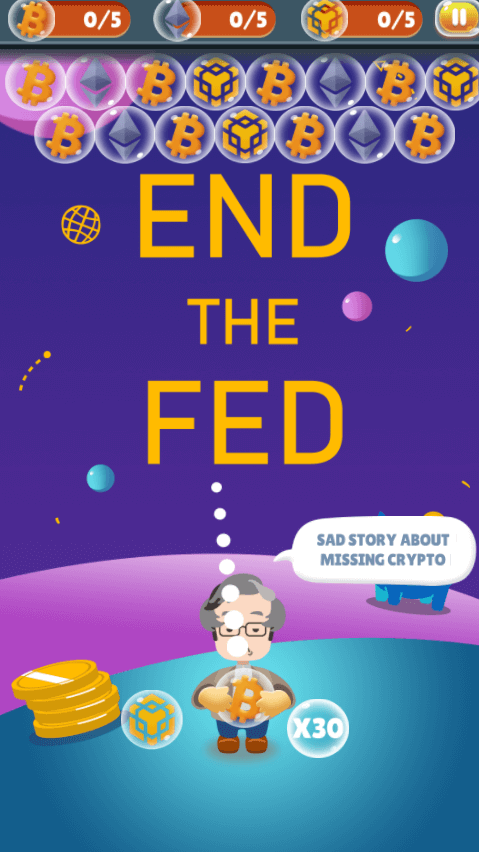 bitcoin bubble shooter game